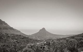 panoramisch uitzicht over de hele kust van kaapstad. foto