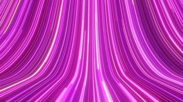 sci-fi snelheid van licht. hyperwarp futuristische Purper licht. abstract roze Purper beweging gloed licht pad. neon licht strepen rennen in de achtergrond. 3d illustratie. foto