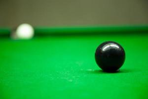 snookerballen op tafel foto