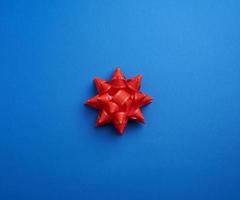 mooi abstract blauw ontwerp sjabloon met rood boog foto