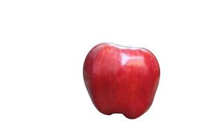 rood appel geïsoleerd Aan wit achtergrond en knipsel pad foto