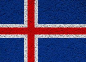 IJsland vlag Aan een getextureerde achtergrond. concept collage. foto
