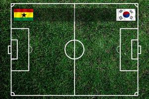Amerikaans voetbal kop wedstrijd tussen de nationaal Ghana en nationaal zuiden Korea. foto