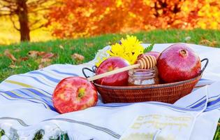 Joods vakantie Rosh hashana nieuw jaar viering foto