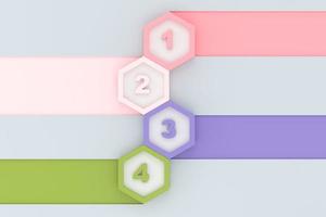 infographics voor reeks van kleurrijk zeshoek toetsen, banier ontwerp net zo set. foto