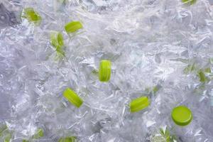 plastic flessen recyclen achtergrond concept foto