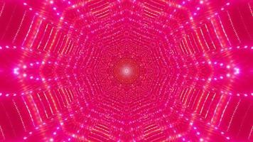 rood, roze en wit licht en vormen caleidoscoop 3d illustratie voor achtergrond of behang foto