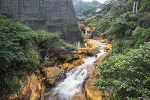 gouden waterval in jinguashi, Taiwan foto