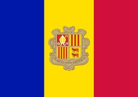 vlag van Andorra. de vorstendom van Andorra is een van de dwerg staten van Europa. foto