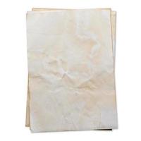 oud papier vuil Aan geïsoleerd wit met knipsel pad. foto