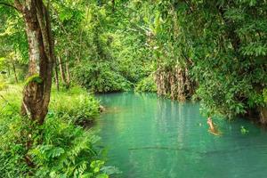 blauw lagune, vang vieng, Laos foto