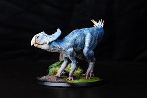 protoceratops , dinosaurus Aan zwart achtergrond foto