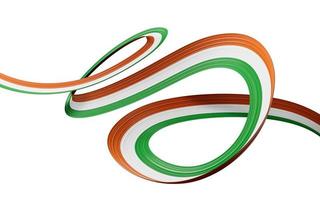 3d illustratie Ierland en Indië vlag kleuren abstract kunst foto