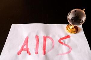 handgeschreven AIDS teken foto