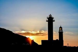 visie met vuurtoren foto