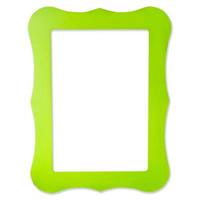 groen kader voor afbeelding Aan geïsoleerd wit achtergrond met knipsel pad. foto