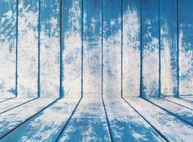blauw structuur van ruw houten hek borden achtergrond foto