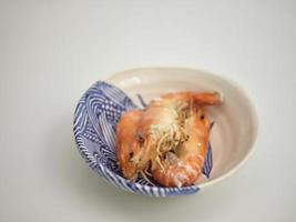 gegrild garnalen of gegrild garnaal , Thais zeevruchten foto