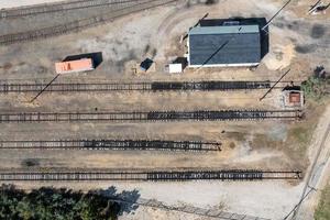 de oud spoorweg station in montauk, lang eiland, ny foto