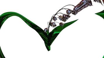 paarse klokjesbloem botanische 3D-rendering foto