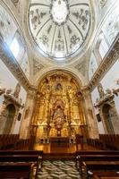 segovia, Spanje - nov 27, 2021, oude architectuur plafond van kathedraal van Segovia interieur visie in Spanje. foto