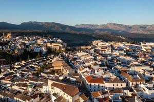 antenne visie van de stad van ronda in Malaga, Spanje. foto