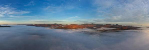 panoramisch visie van top vallen gebladerte in opbergen, Vermont. foto