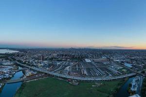 coney eiland trein werf en de riem parkway in brooklyn, nieuw york. foto