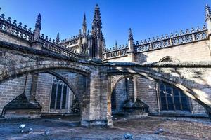 kathedraal van st. Maria van de zien van sevilla, ook bekend net zo de kathedraal van Sevilla in Spanje. foto