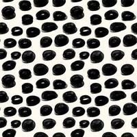 naadloos hand- trek polka dots patroon. foto