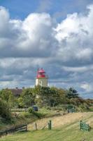 vuurtoren van Westermarkelsdorf, Fehmarn, Oostzee zee, Sleeswijk-Holstein, Duitsland foto