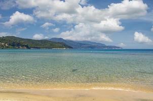 strand en kust- landschap Aan eiland van elba,toscane,mediterraan zee, italië foto