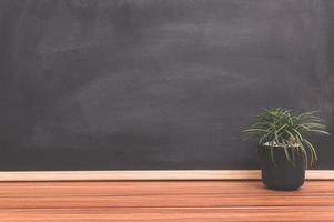 plant pot op het bureau foto