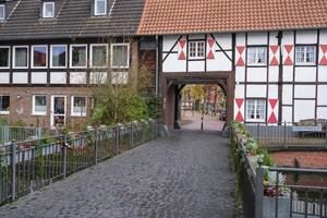 kasteel en dorp van edelsteen in Westfalen foto