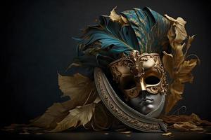 elegant samenstelling met Venetiaanse carnavals masker foto
