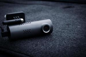 auto video camera scheutje cam in auto ,concept van veiligheid camera voor auto bescherming, technologie voor veiligheid foto