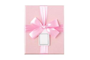 1511 roze geschenk doos geïsoleerd Aan een transparant achtergrond foto