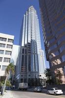 tampa downtown straat en modern wolkenkrabbers foto