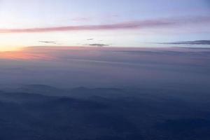 hoog hoogte zonsondergang over- Polen foto