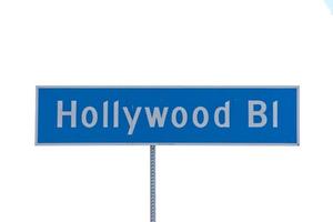 la Hollywood boulevard straat teken foto