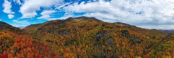 antenne visie van top vallen gebladerte in scherp, nieuw york in upstate nieuw york. foto