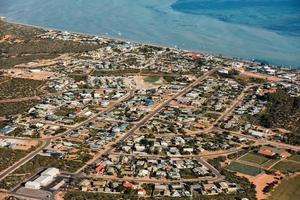 denham dorp antenne visie in haai baai Australië foto