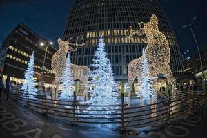 Kerstmis straten lichten foto