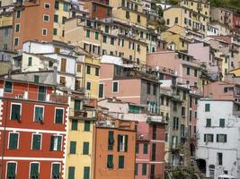 riomaggiore cinque terre pittoresk dorp foto