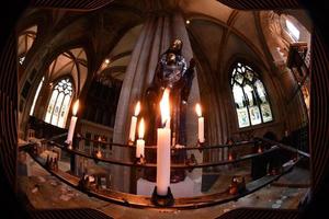 votief kaars in Oxford Universiteit stad- Christus kerk foto