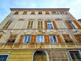 Genua zenuwachtig wijk oud hotel gebouw foto