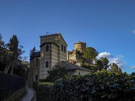 portofino, Italië, kasteel bruin visie foto