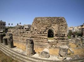 Apollo tempel Syracuse Sicilië Italië foto