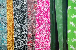 batik Indonesisch zijde katoen kleding stof zakdoek voor uitverkoop foto