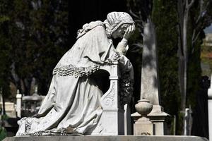 Engels begraafplaats in Florence geweldig standbeelden foto